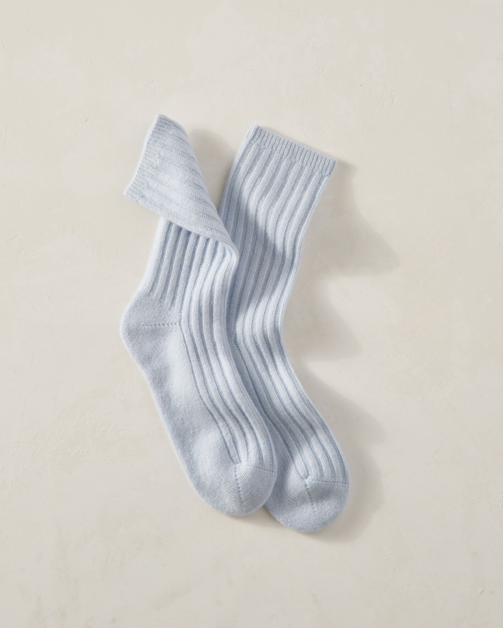 Cashmere Blend Rib Sock in Oatmeal