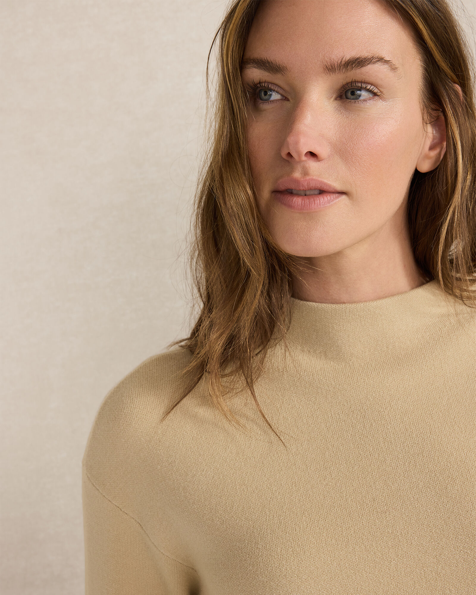 Tuxedo Stripe Funnel Neck Pullover