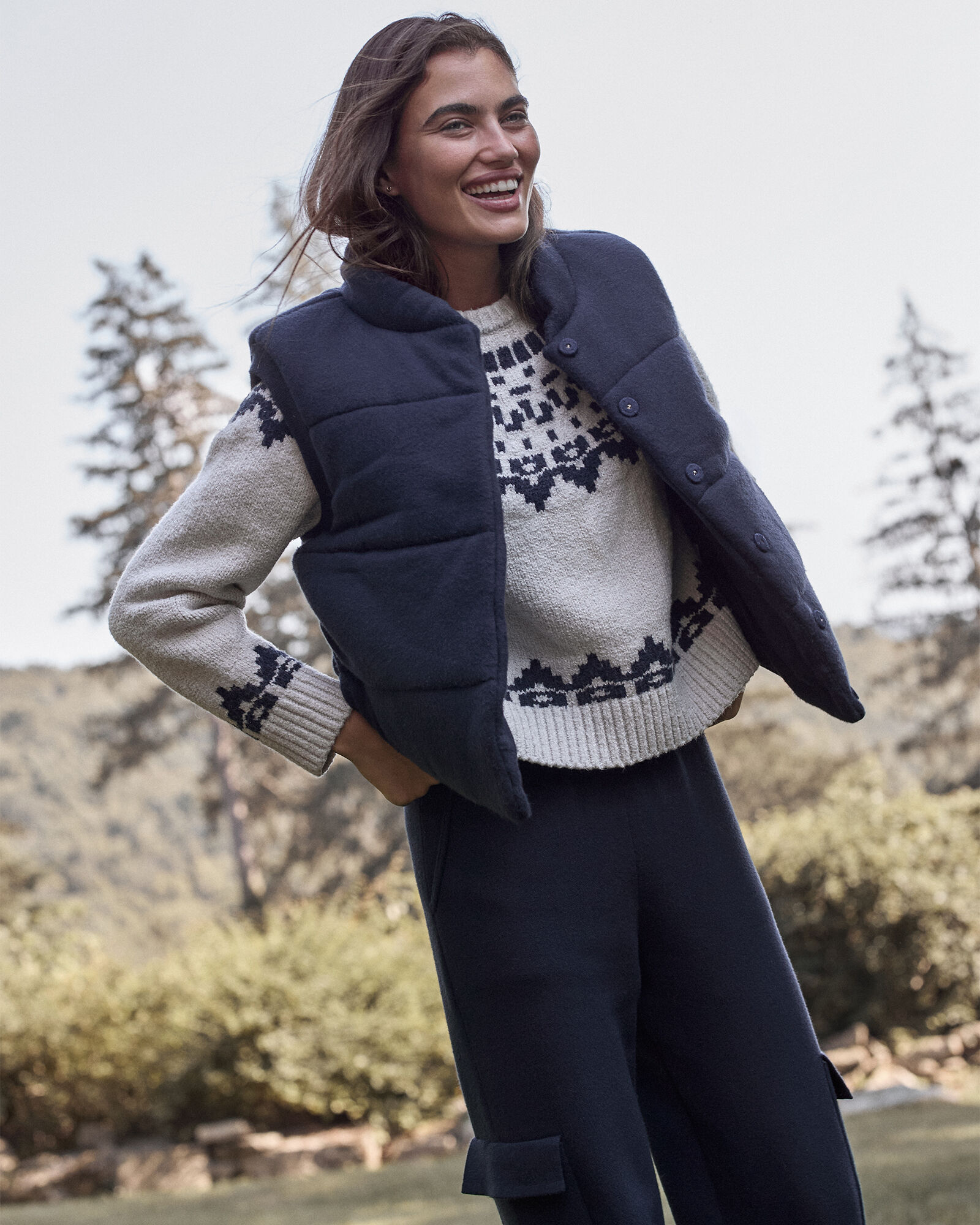 Viscose Blend Puffer Vest
