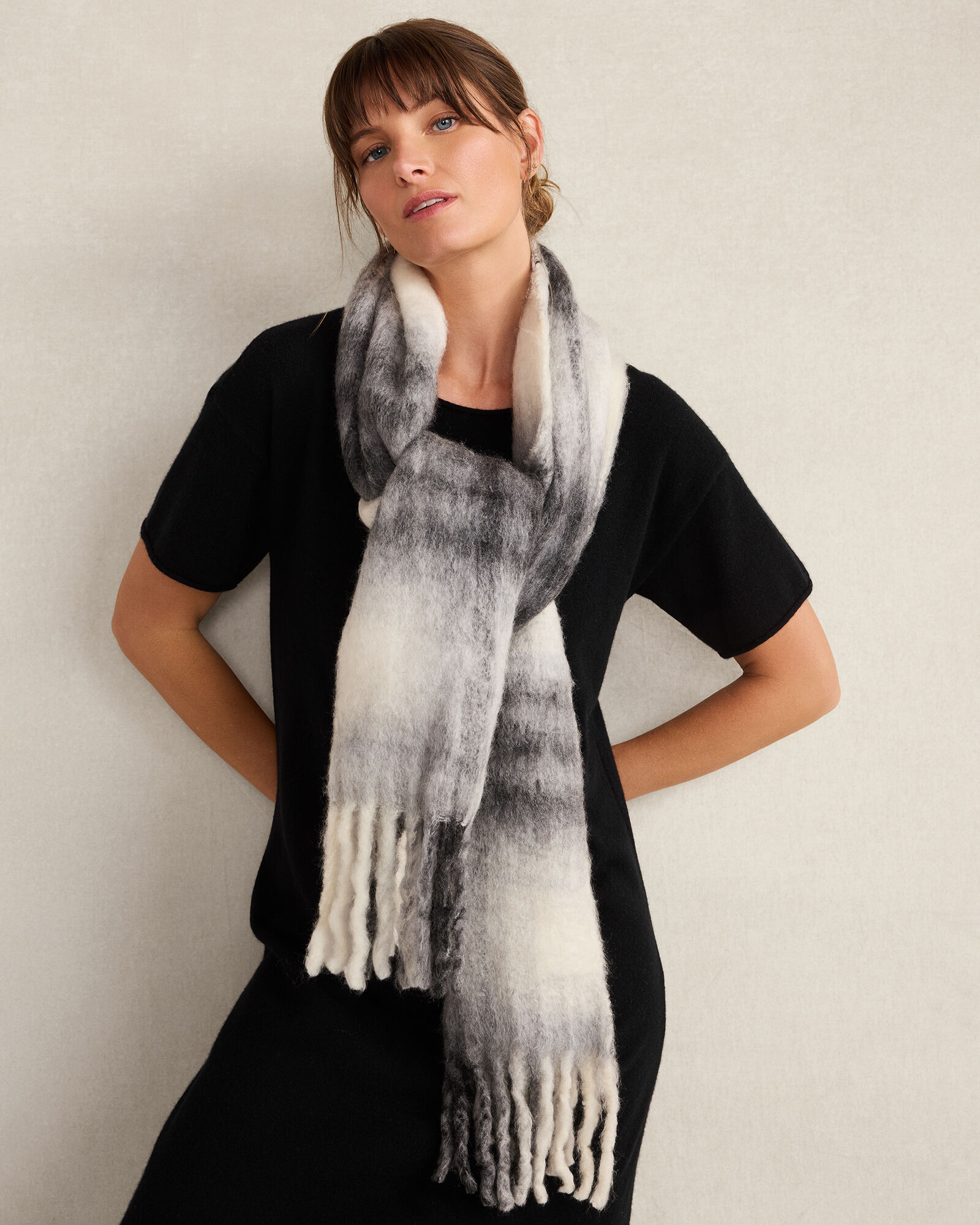 Oversized Plaid Scarf