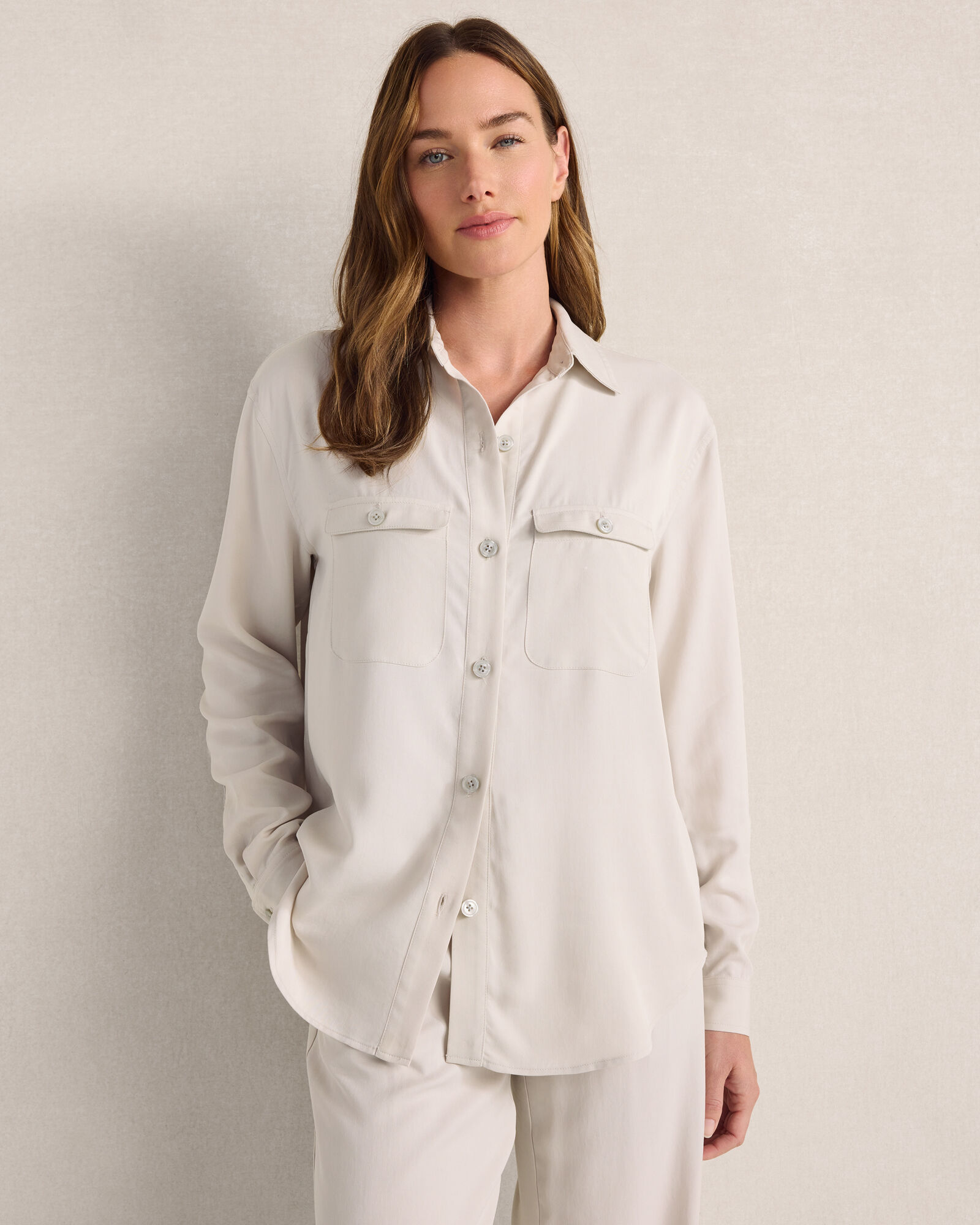 Drapey Twill Shacket