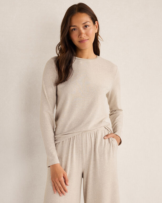 Cotton Modal Brushed Jersey Crewneck
