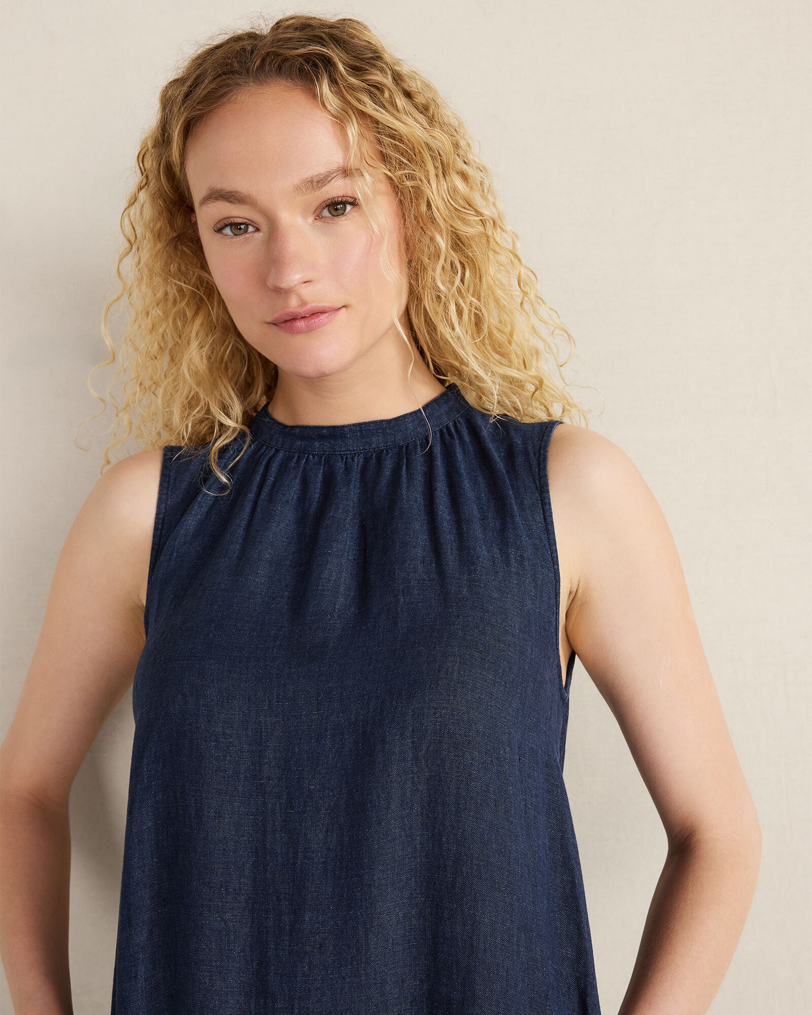 Linen Tiered Midi Dress