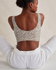 Varley Form Elise Bra in Seagrass Sketched Leopard