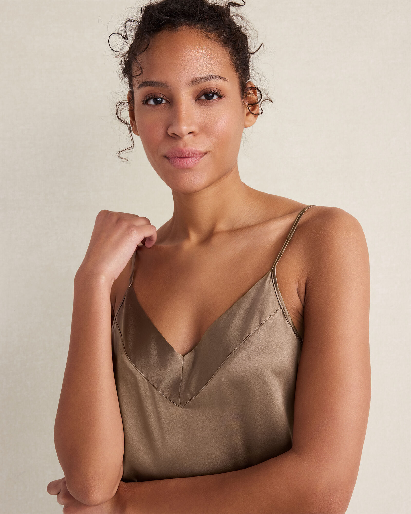 Washable Silk Double V Sleep Cami