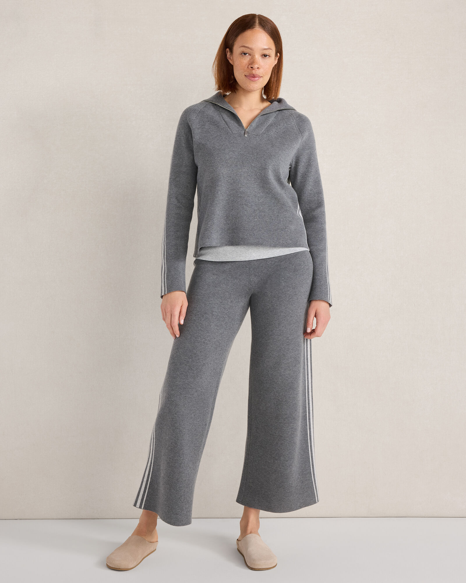 Side Stripe Wide Leg Pants