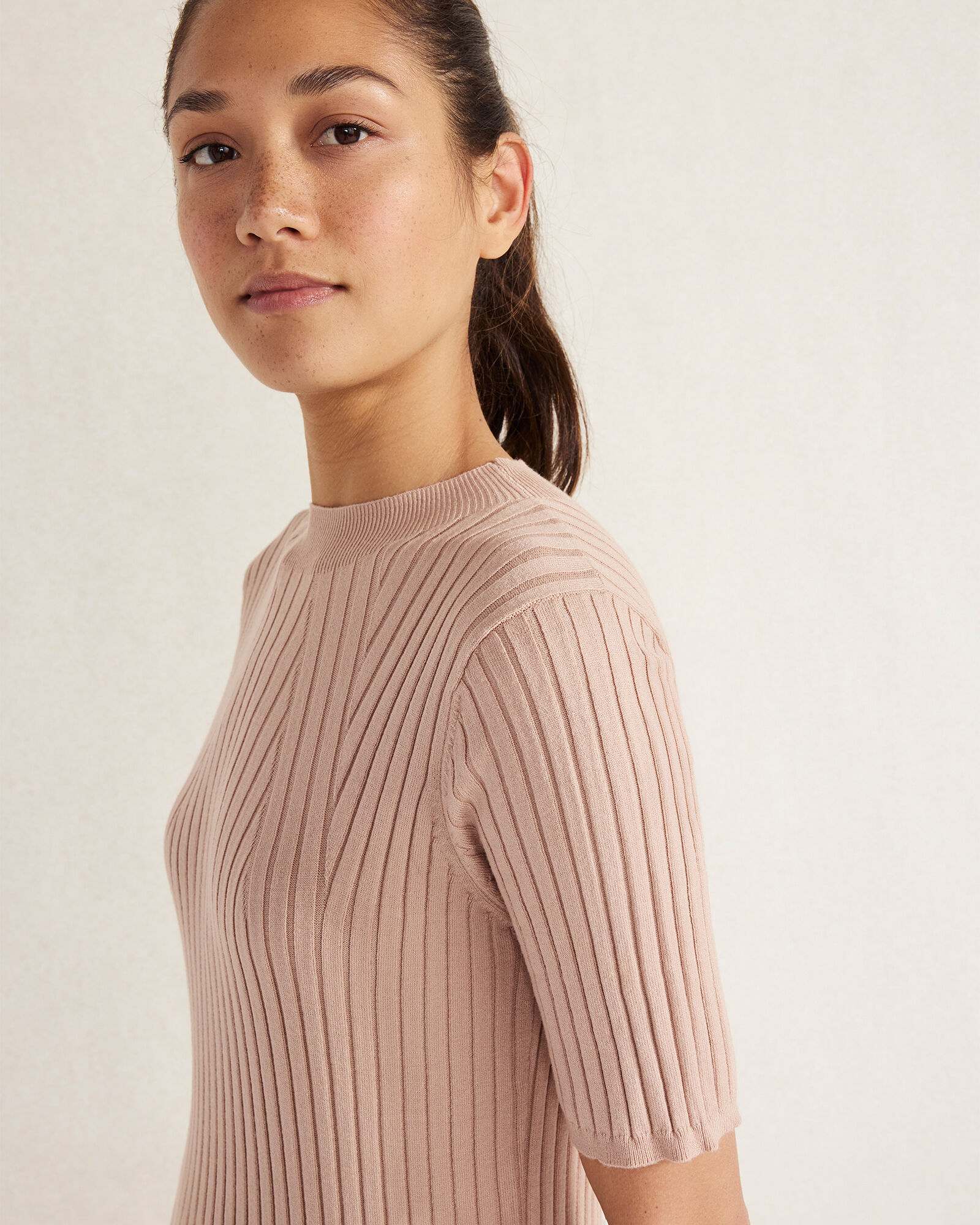 Varley Maeve Rib Knit Midi Dress