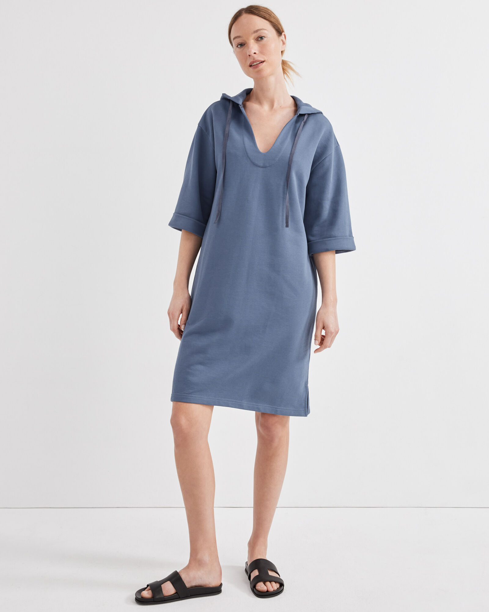 Organic Cotton French Terry Hooded Dress