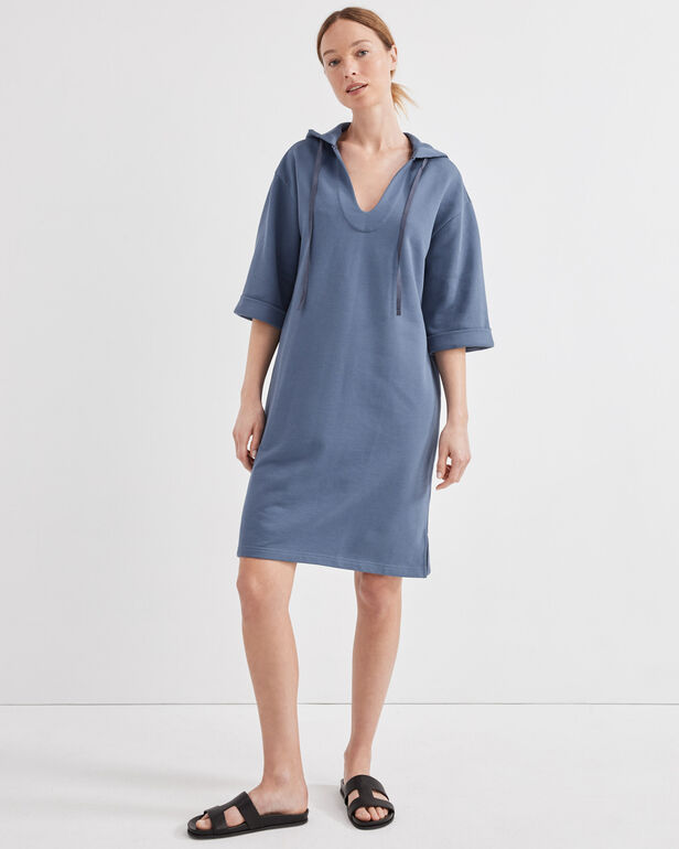 Organic Cotton French Terry Hooded Dress