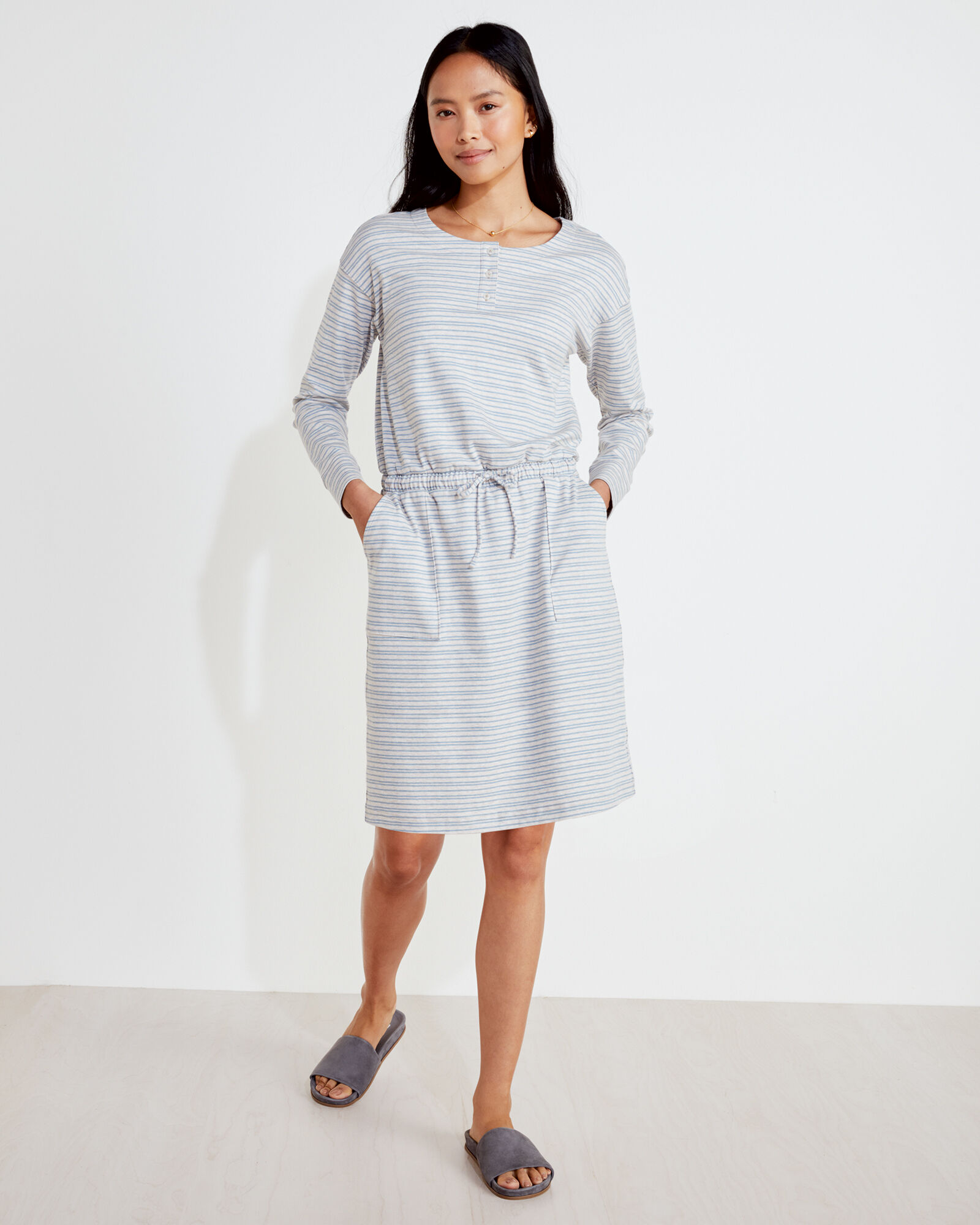 Organic Cotton Interlock Stripe Dress | Haven Well Within Organic Cotton Interlock Stripe Dress | Haven Well Within