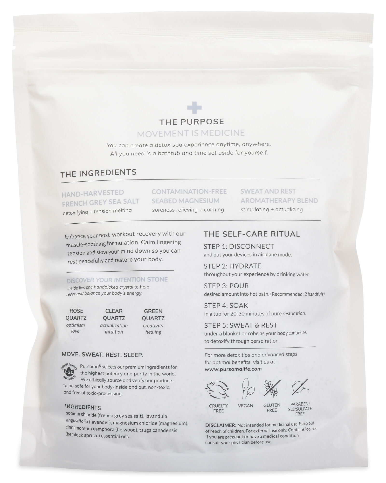 pursoma Sweat + Rest Bath Salt