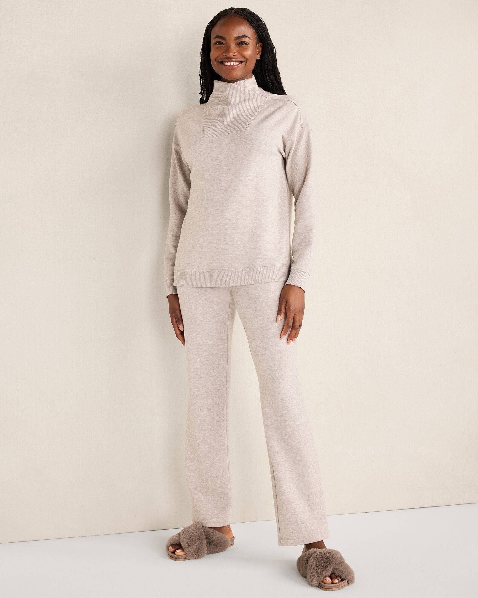 Fleece Straight Leg Pants