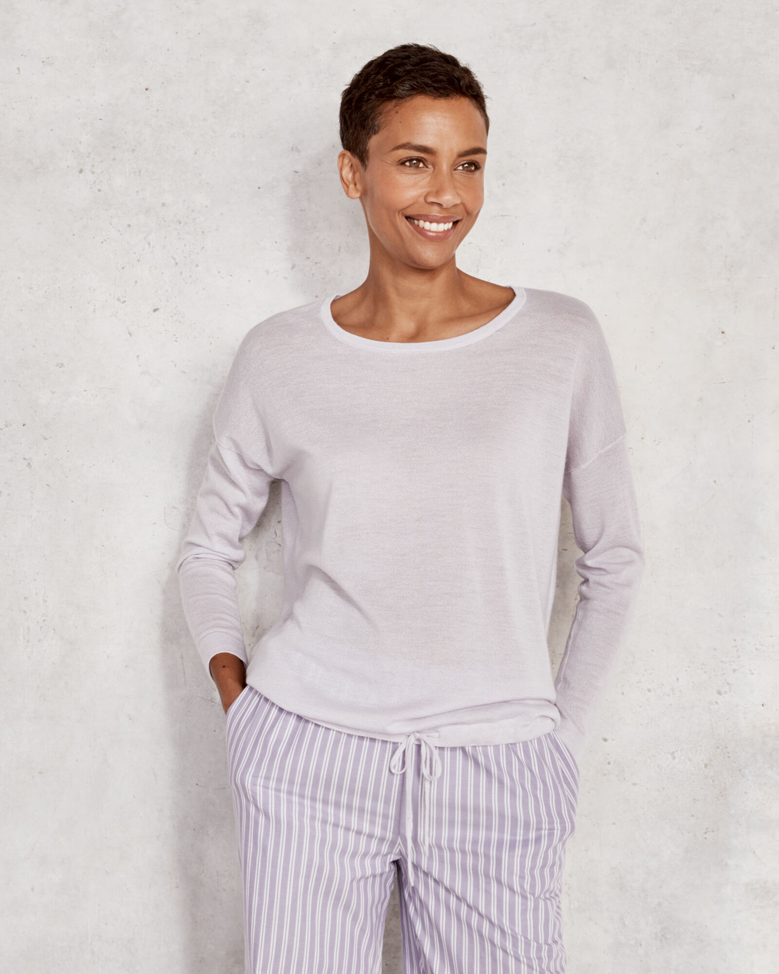 Pure Cashmere Featherweight Tie Front Sweater Talbots
