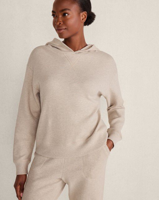 Organic Cotton Waffle Knit Hoodie | Haven Well Within