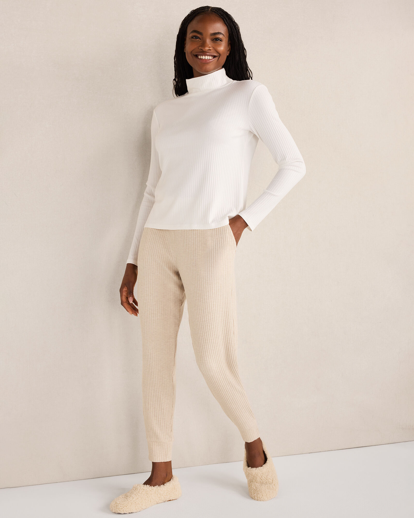 Resti Drapey Rib Knit Turtleneck