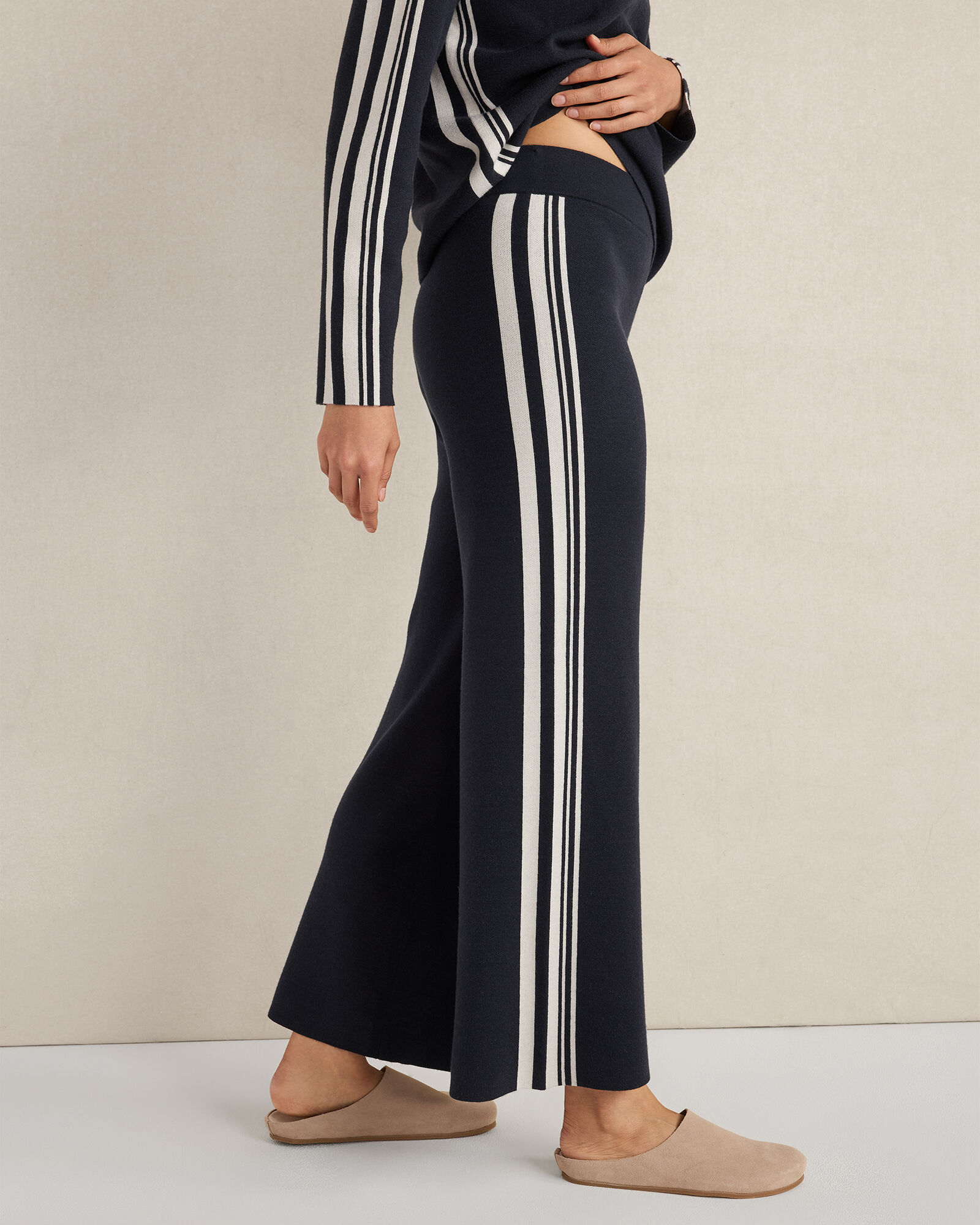 Straight Leg Paneled Pants