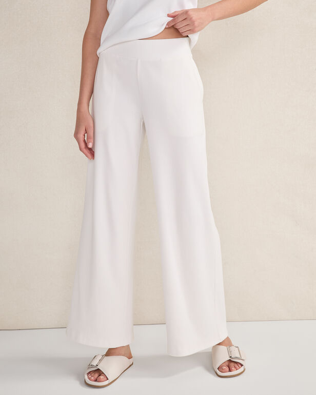 Resti Organic Cotton Rib Knit Wide Leg Pants
