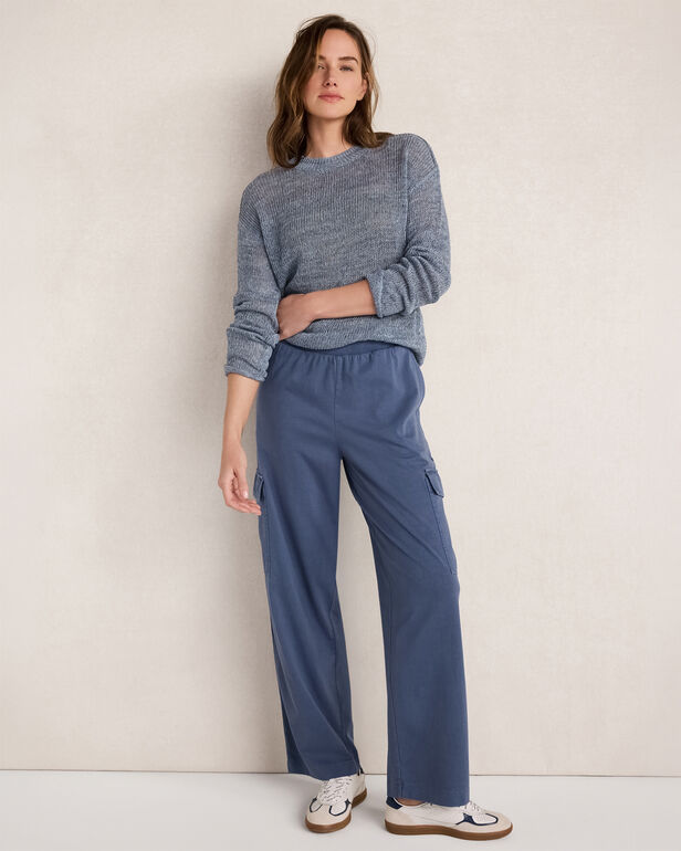 Garment-Dyed Organic Cotton Jersey Relaxed Cargo Pants