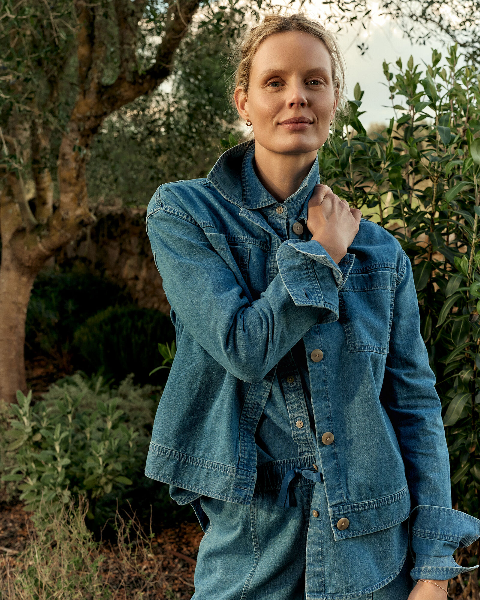 Organic Cotton Denim Boxy Jacket