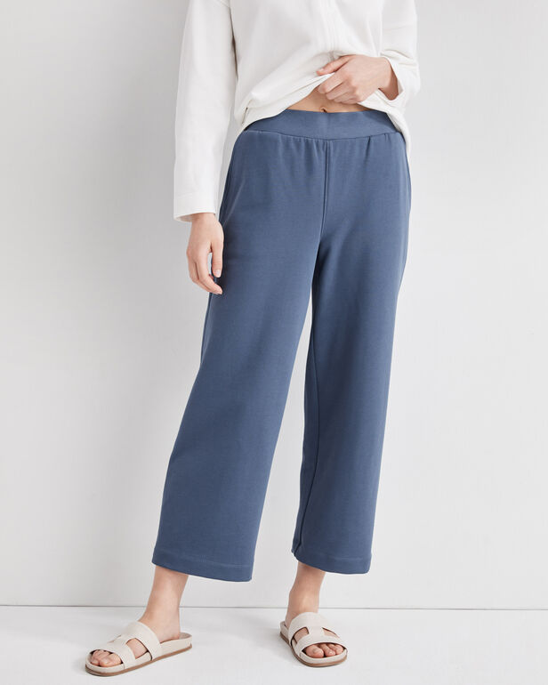 Organic Cotton French Terry Wide Leg Pants