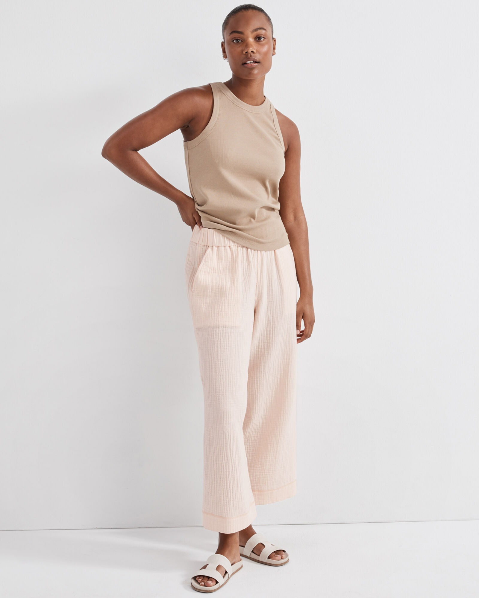 TWNのCage Semi Wide Cotton Pants 全3色 TWNのCage Semi Wide Cotton Pants 全3色 (TWN/スラックス