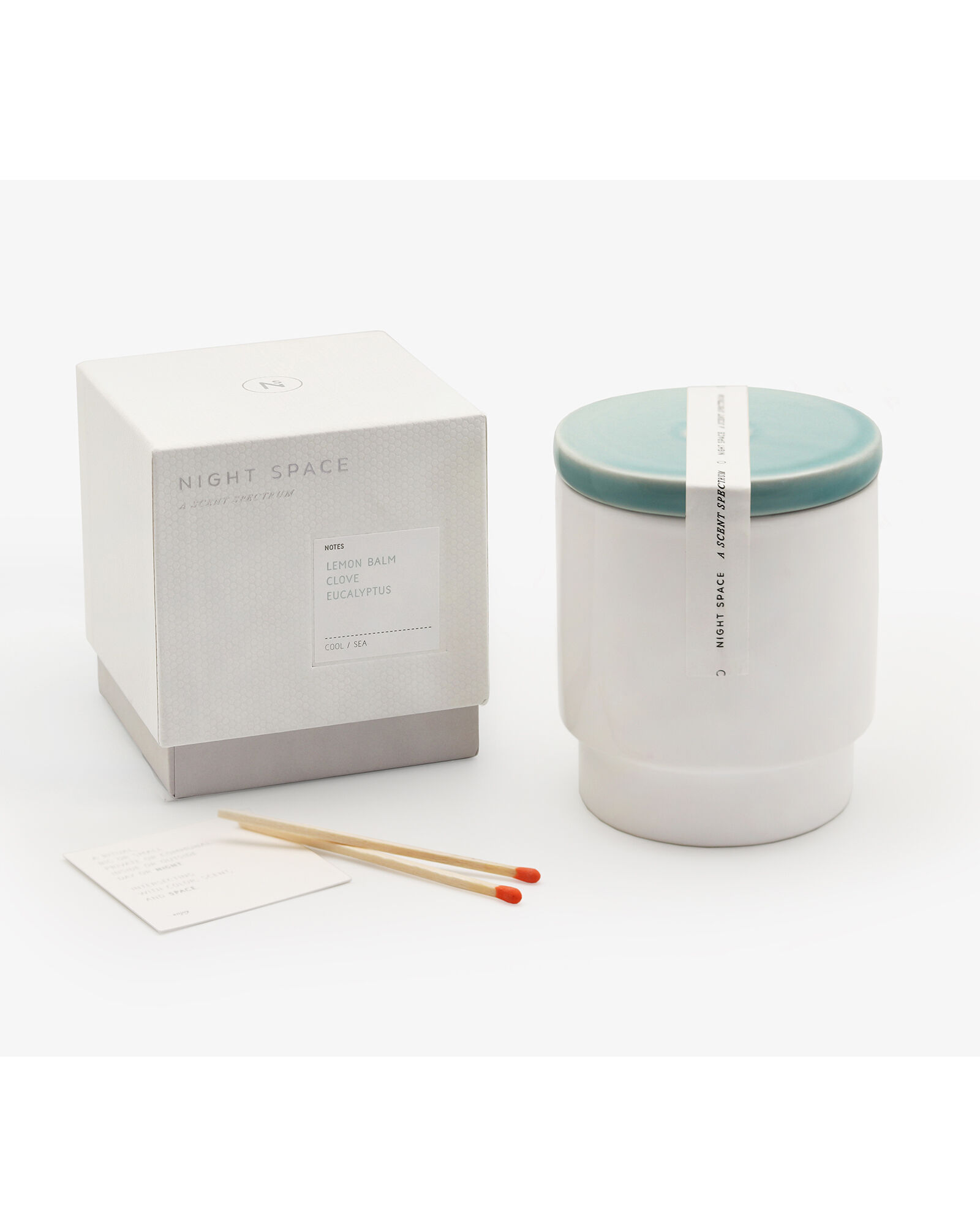 Night Space Candle Pale Blue