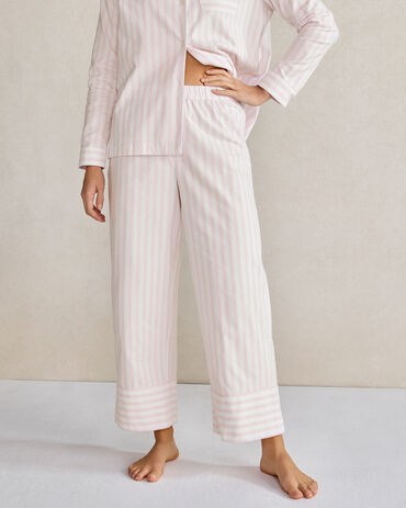 Organic Cotton Flannel Striped Pajama Pants