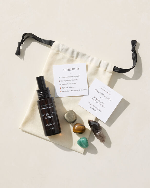Cleanse Gourmet x Haven Well Within 'Strength' Intention Crystal Kit