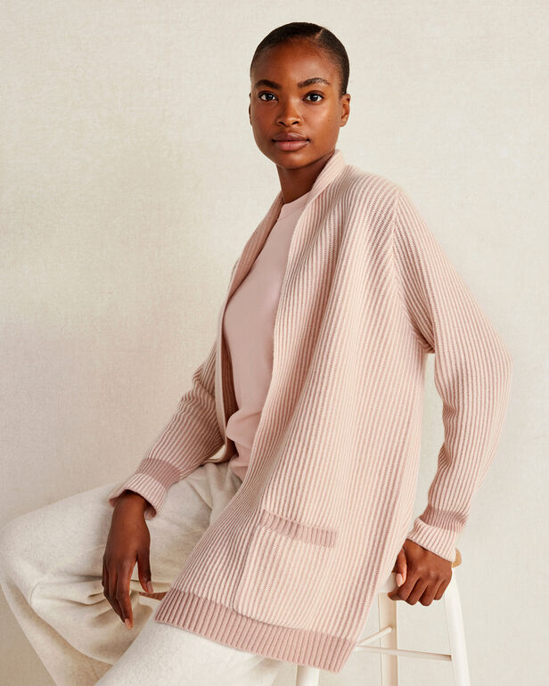 Recycled Cashmere Shaker Stitch Cardigan | Haven Well Within