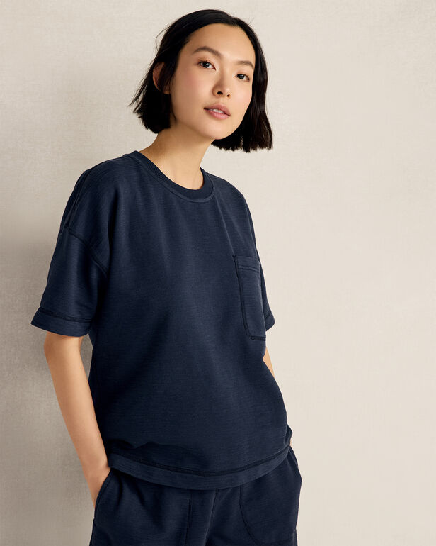 Garment-Dyed Organic Cotton Slub Terry Tee