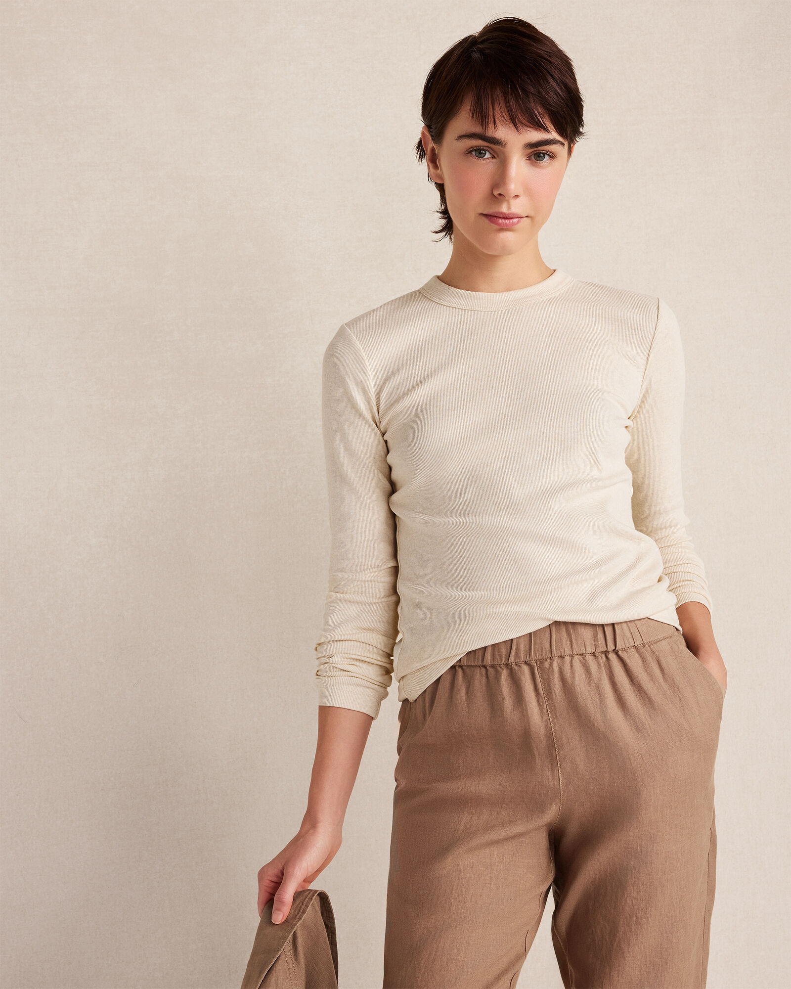 Botanical-Dyed Organic Cotton Long Sleeve Tee