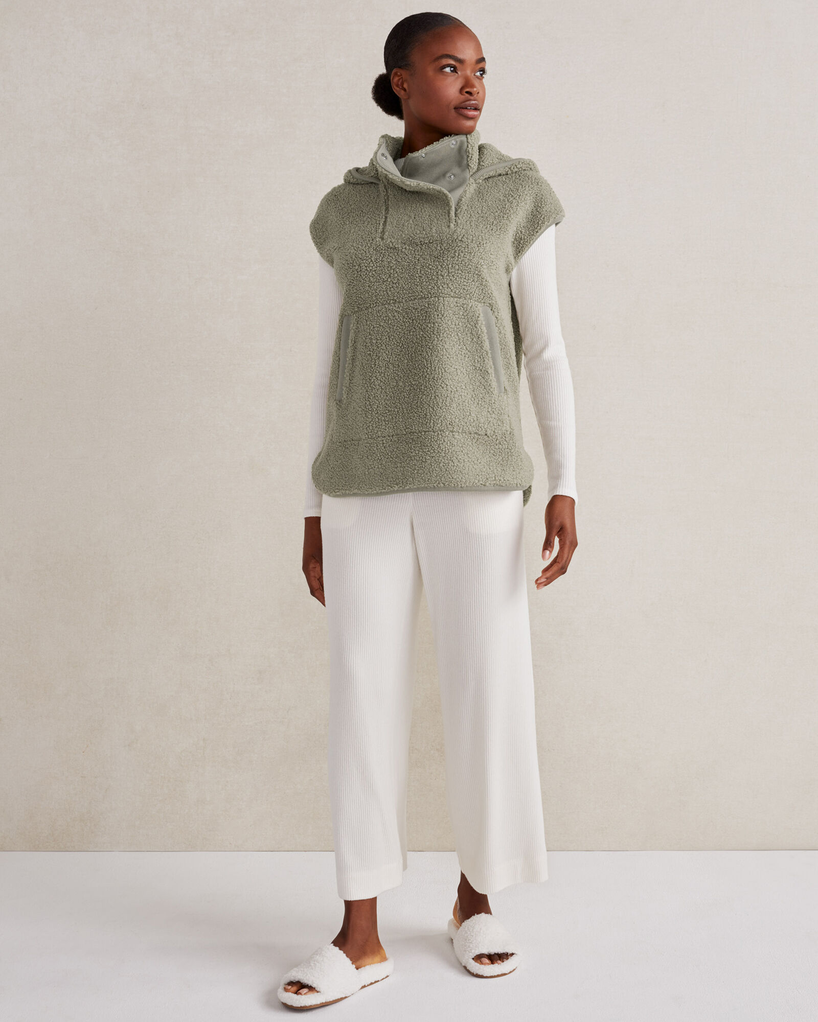 Sherpa shop hooded vest