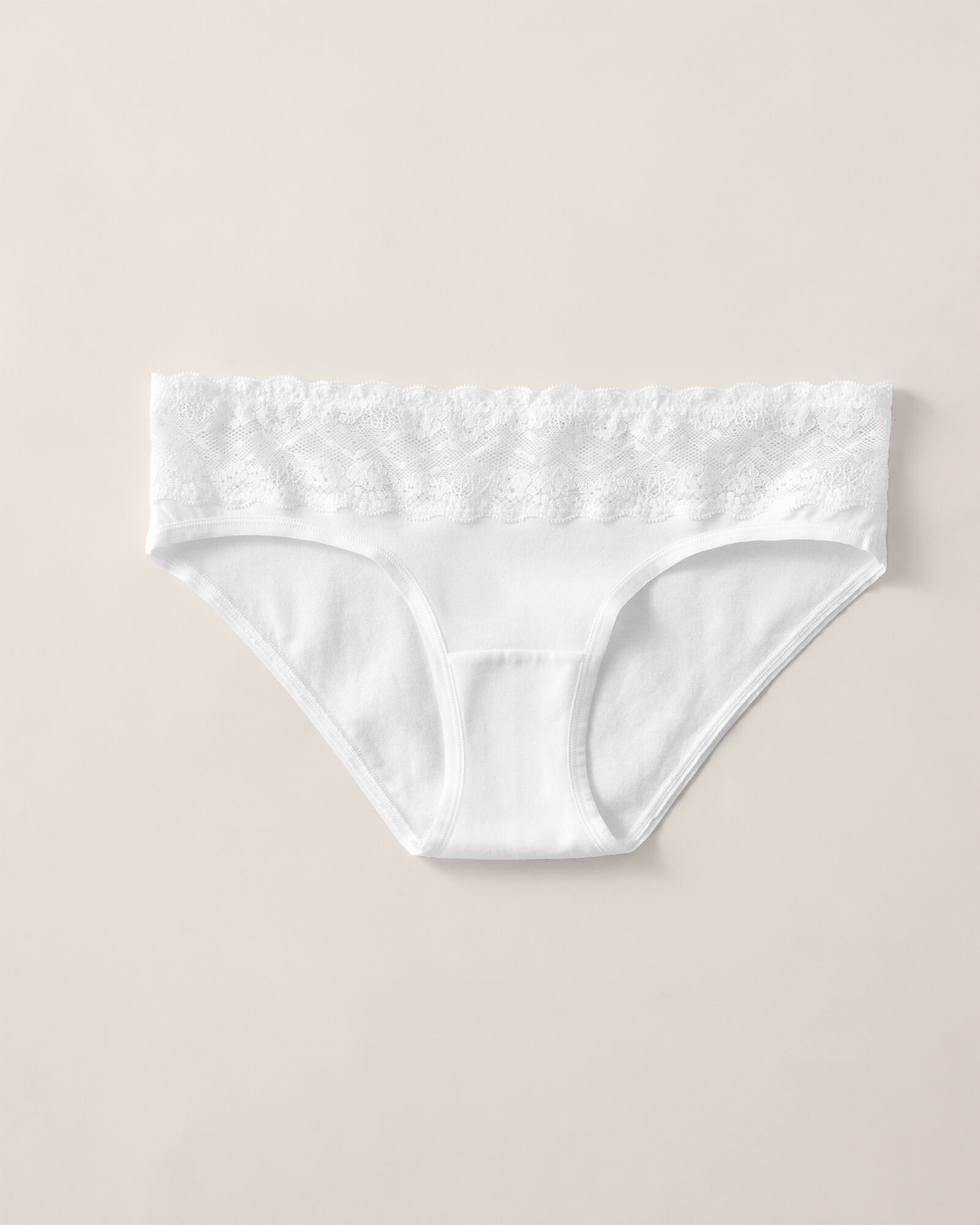 Cotton Bikini with Lace Waist