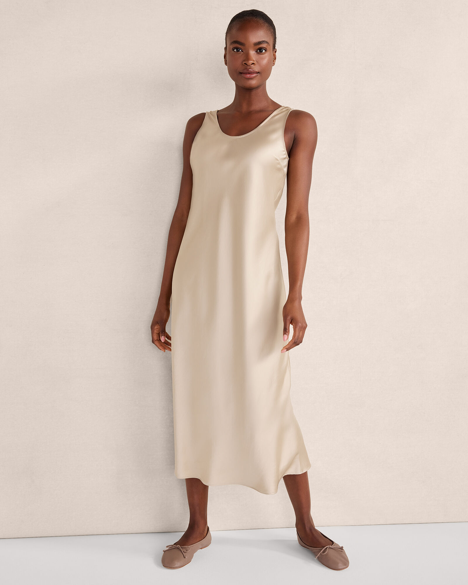 Flowy Bias Cut Midi Dress