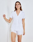 Organic Cotton Jersey Lace-Trim Sleep Shorts