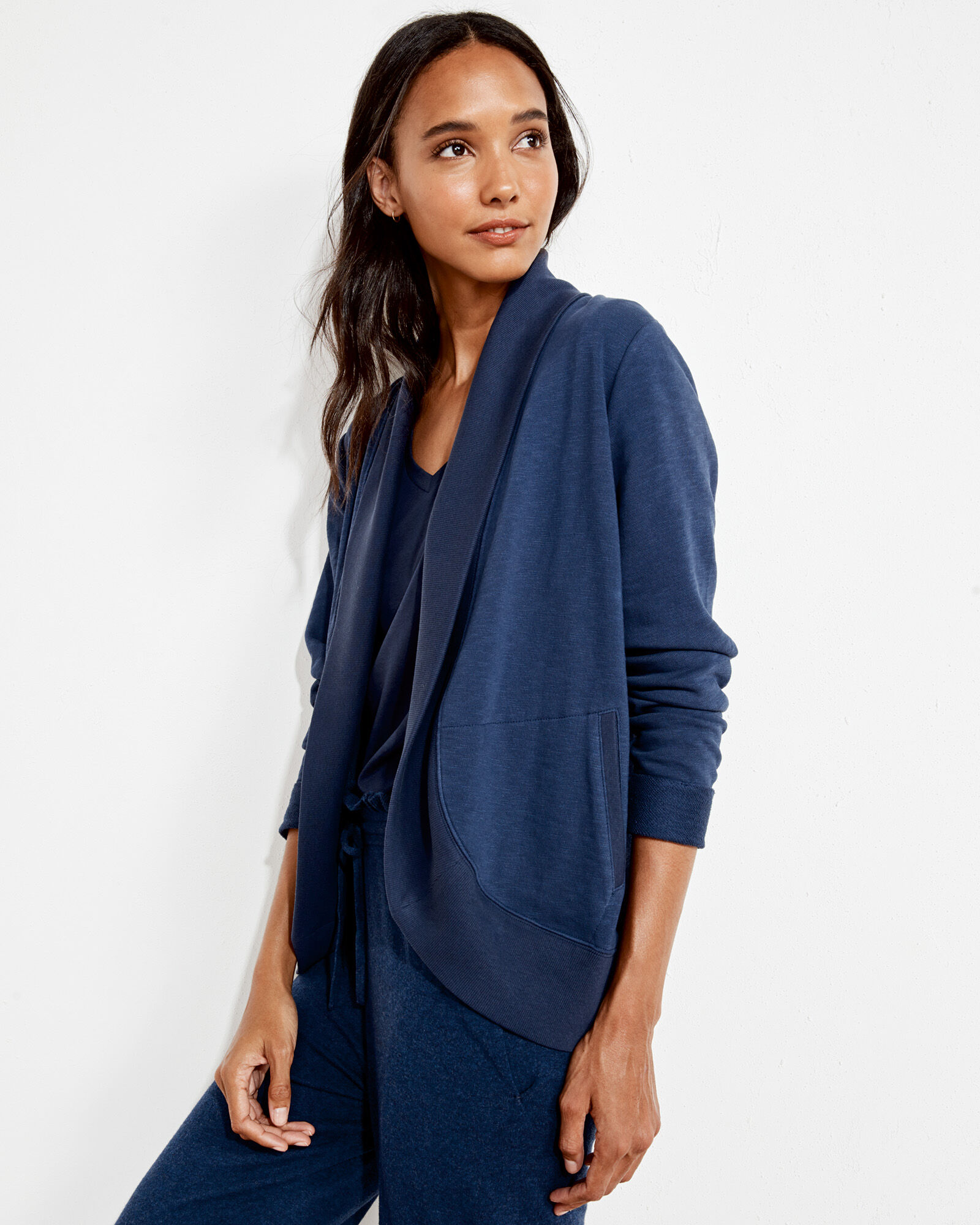 Cotton Slub French Terry Cocoon Cardigan Haven Well Within
