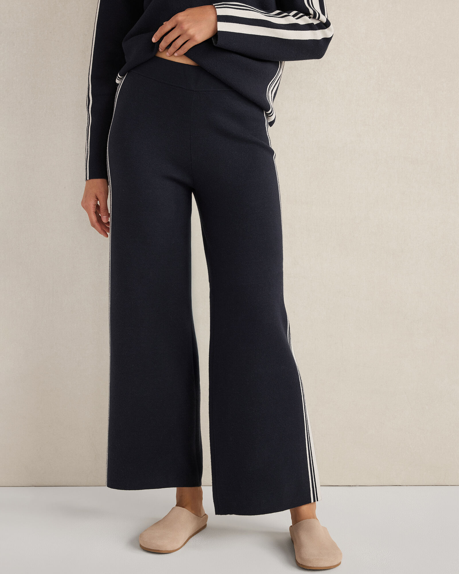 Sporty Stripe Straight Leg Pants