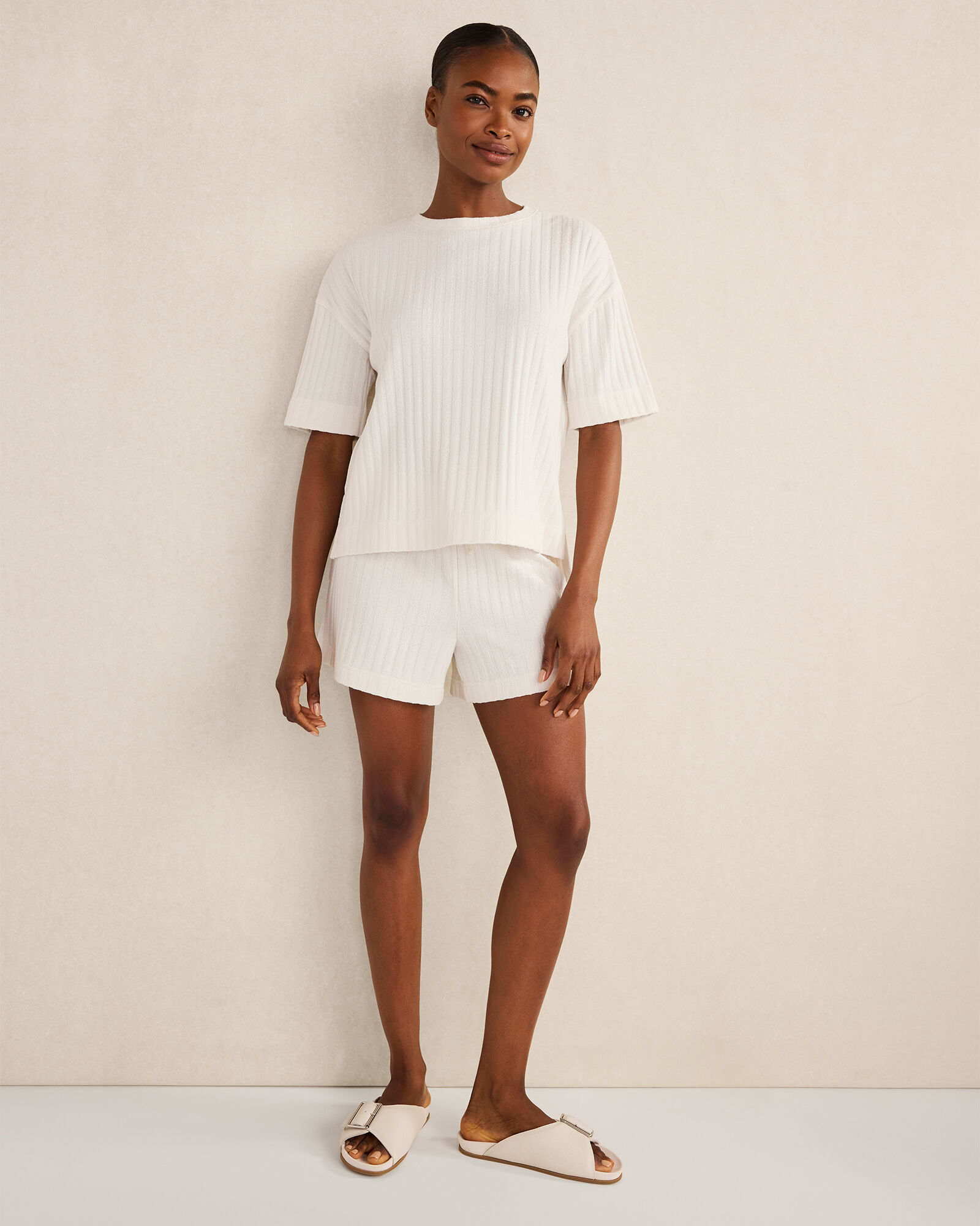 Cotton Wide Rib Shorts