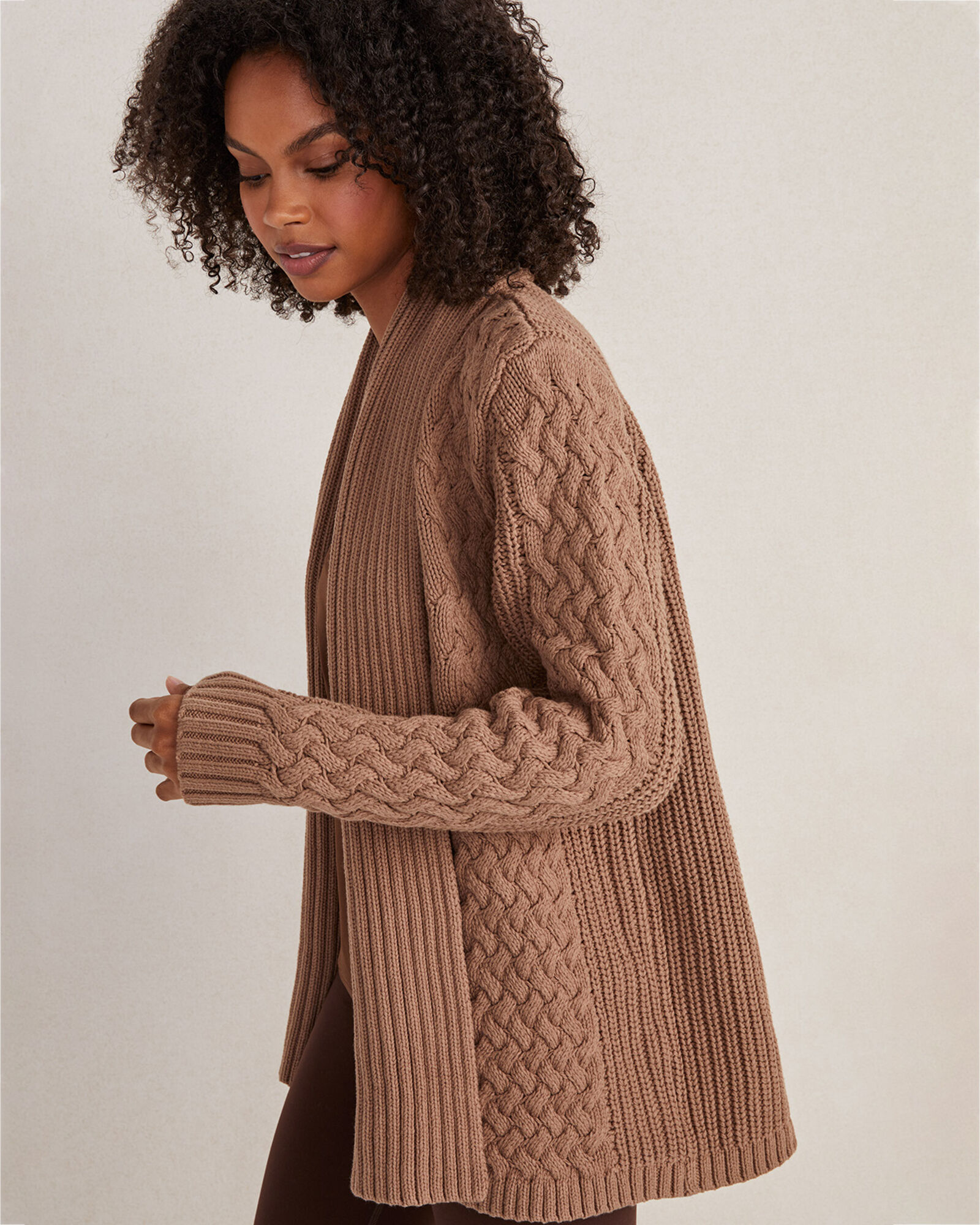 Cable Knit Flyaway Cardigan Haven Well Within