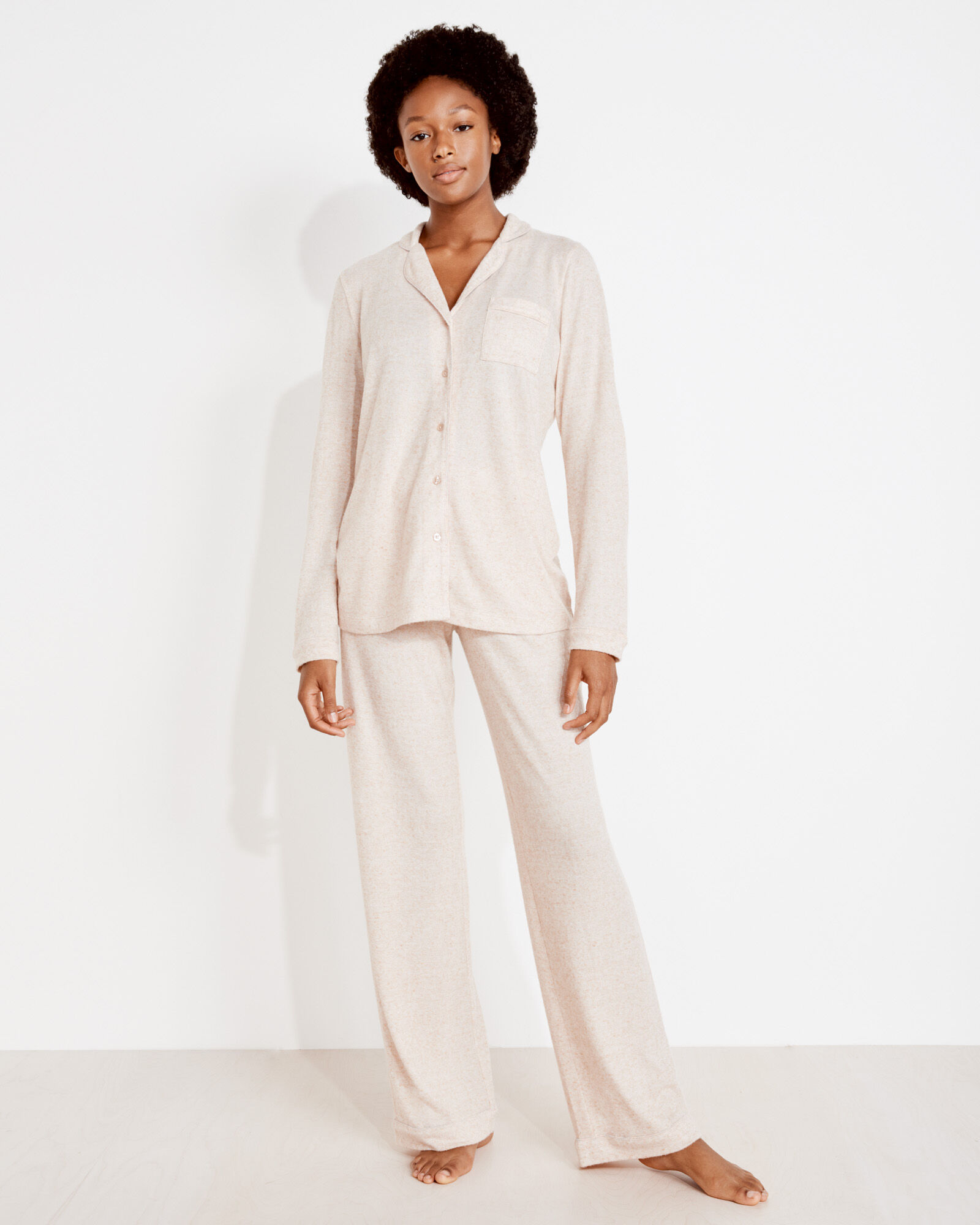 Womens cotton knit pajamas sales