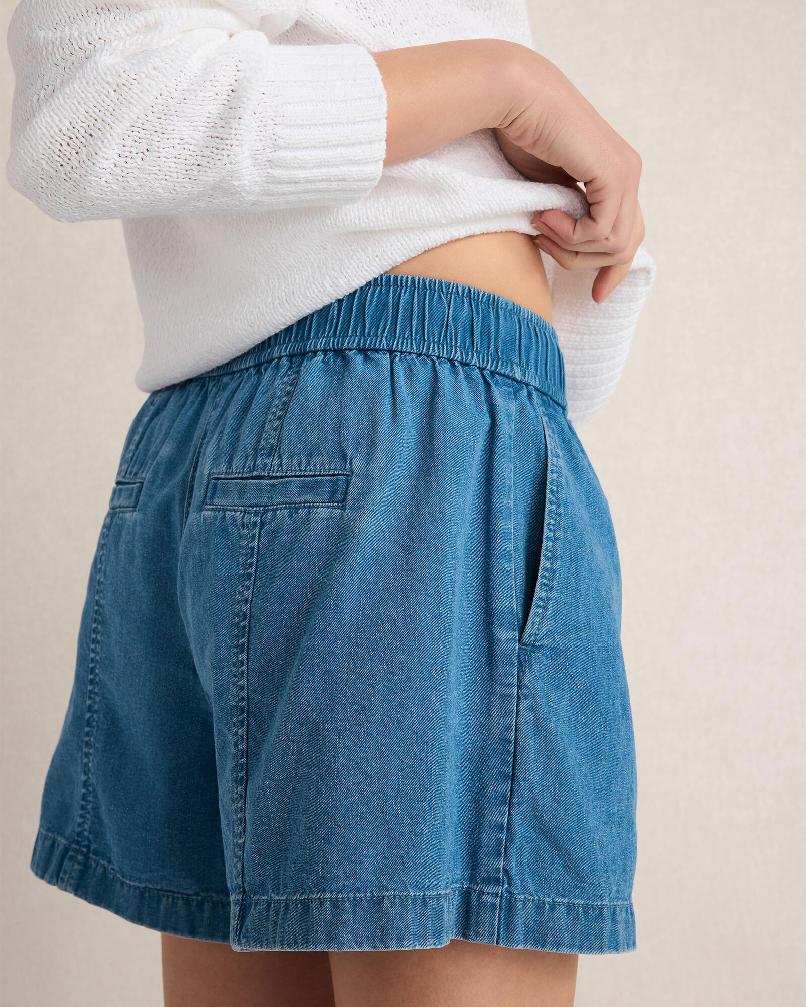 Organic Cotton Denim Shorts