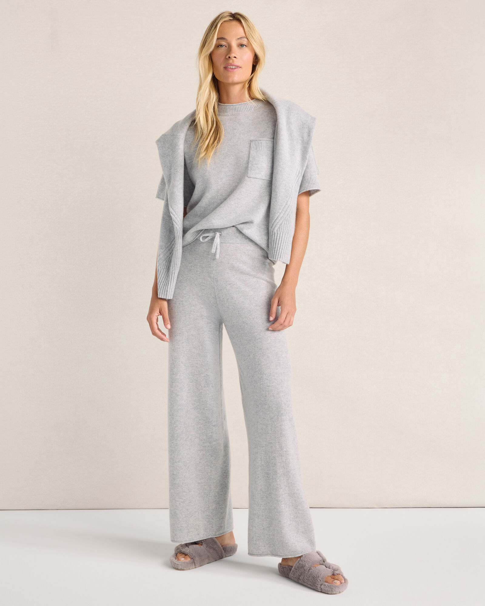 Featherweight Cashmere Wide Leg Pants