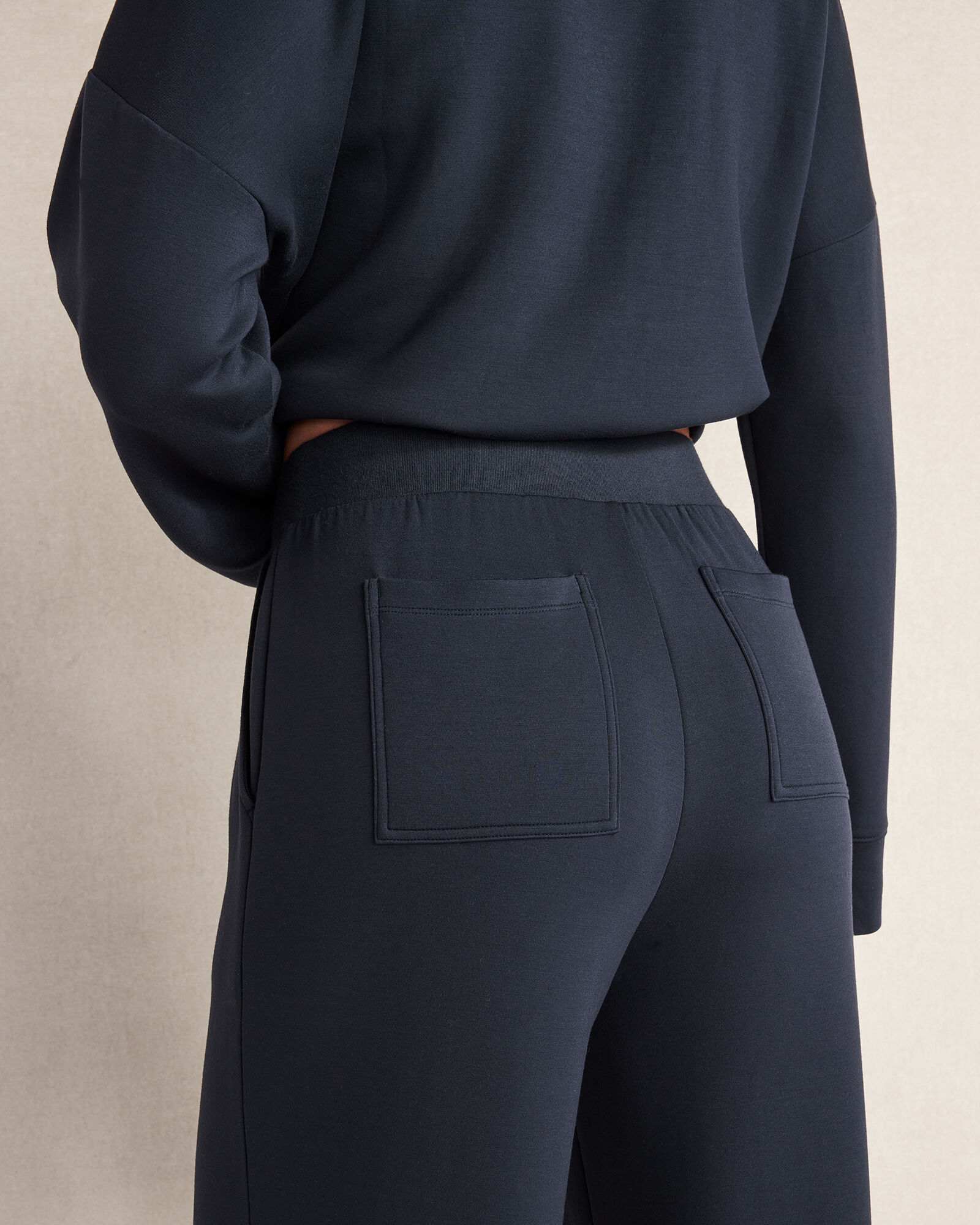 Soft Knit Wide Leg Pleated Pants