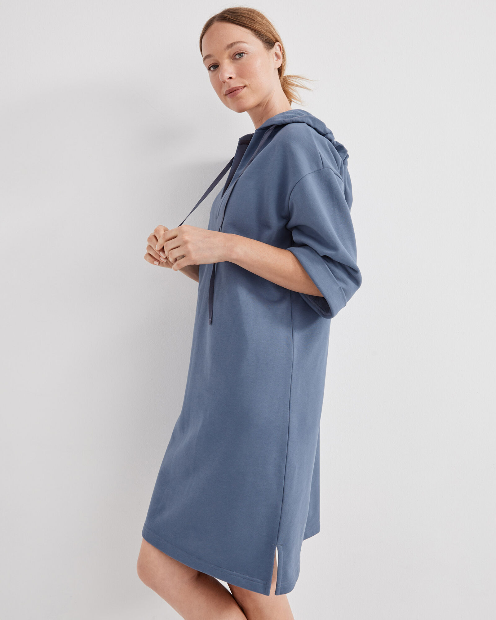Organic Cotton French Terry Hooded Dress