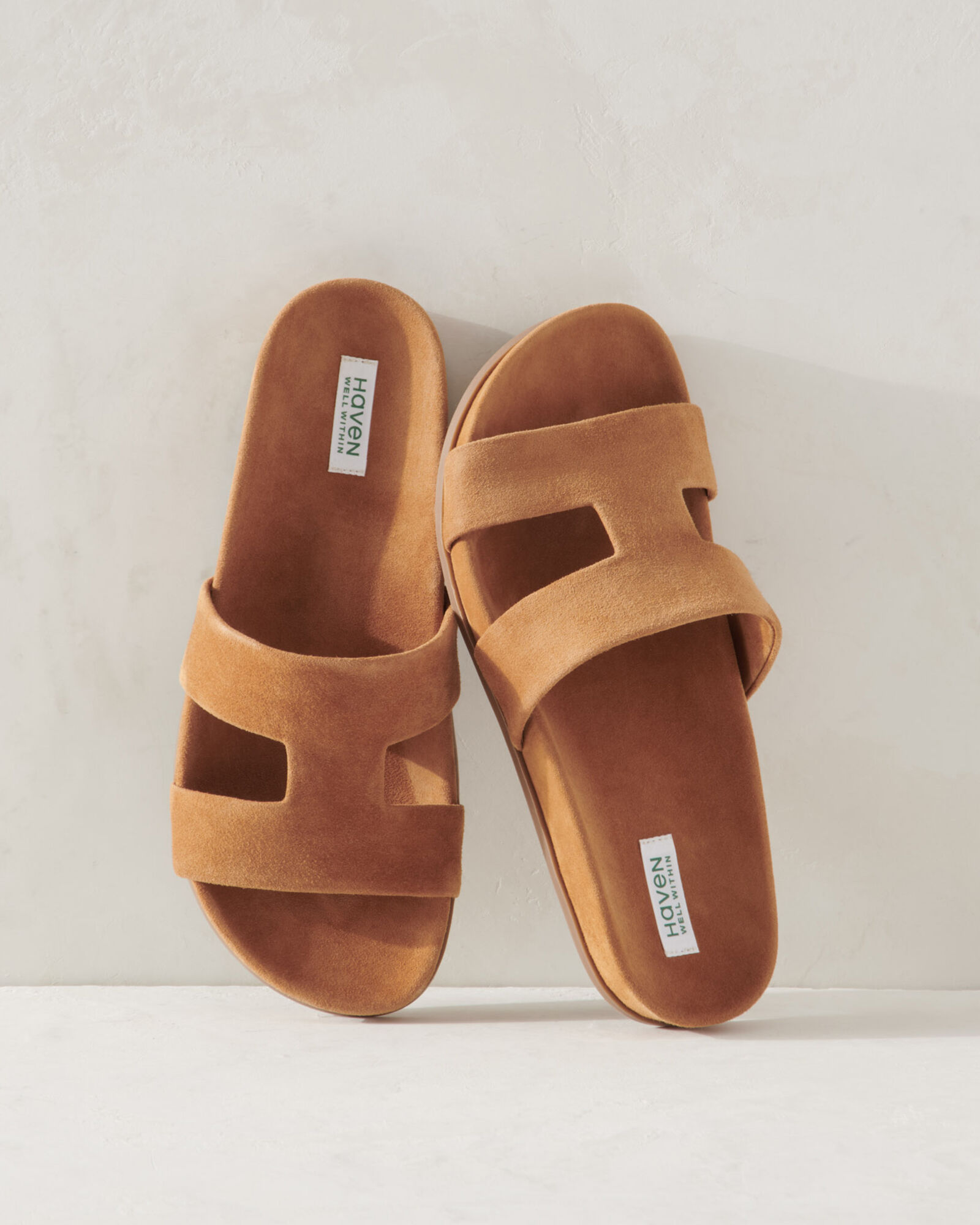Suede Cutout Slides Haven Well Within