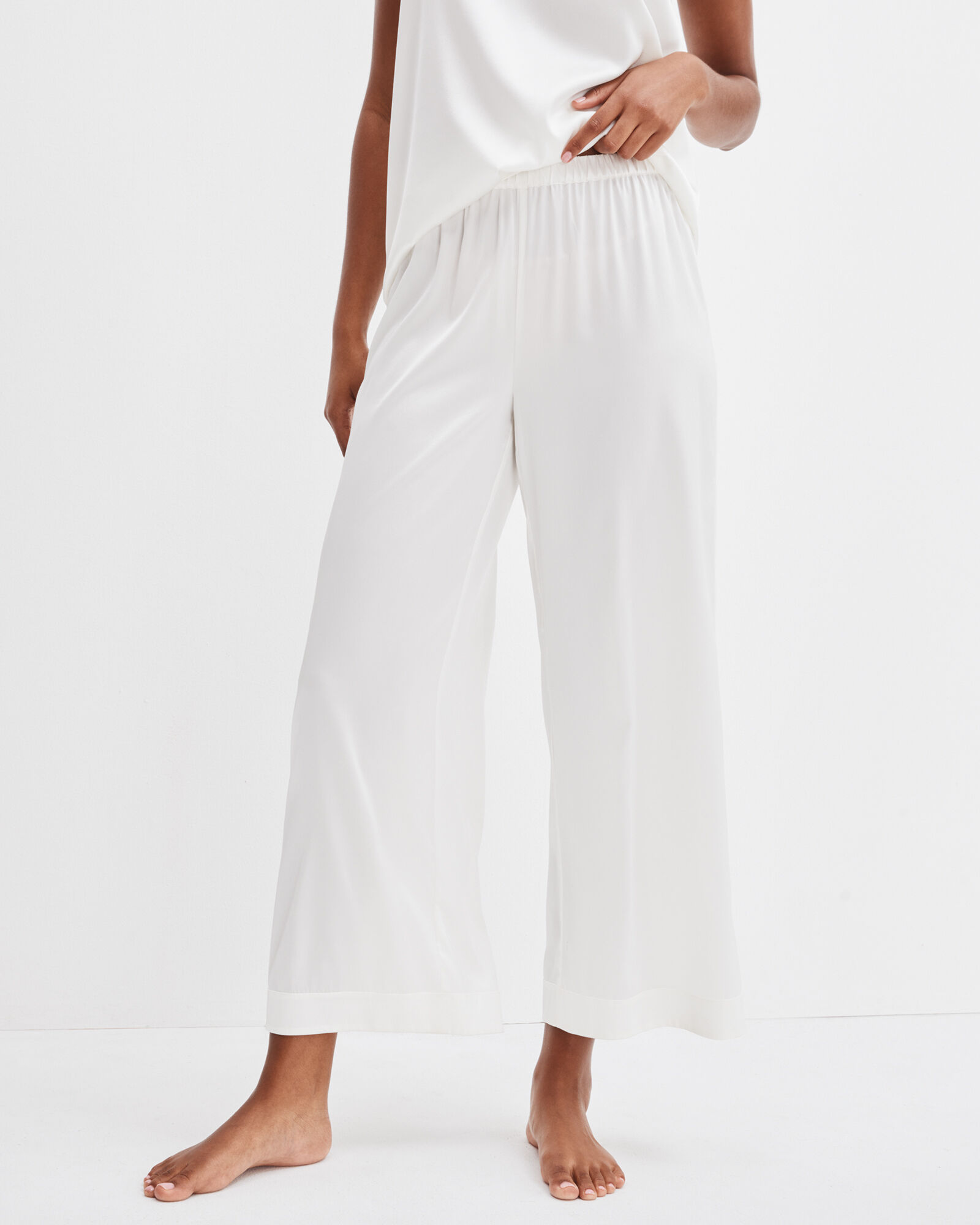 not mad about pants weather in the Washable Silk Long Sleeve Pant Set. cc  @meganmtl