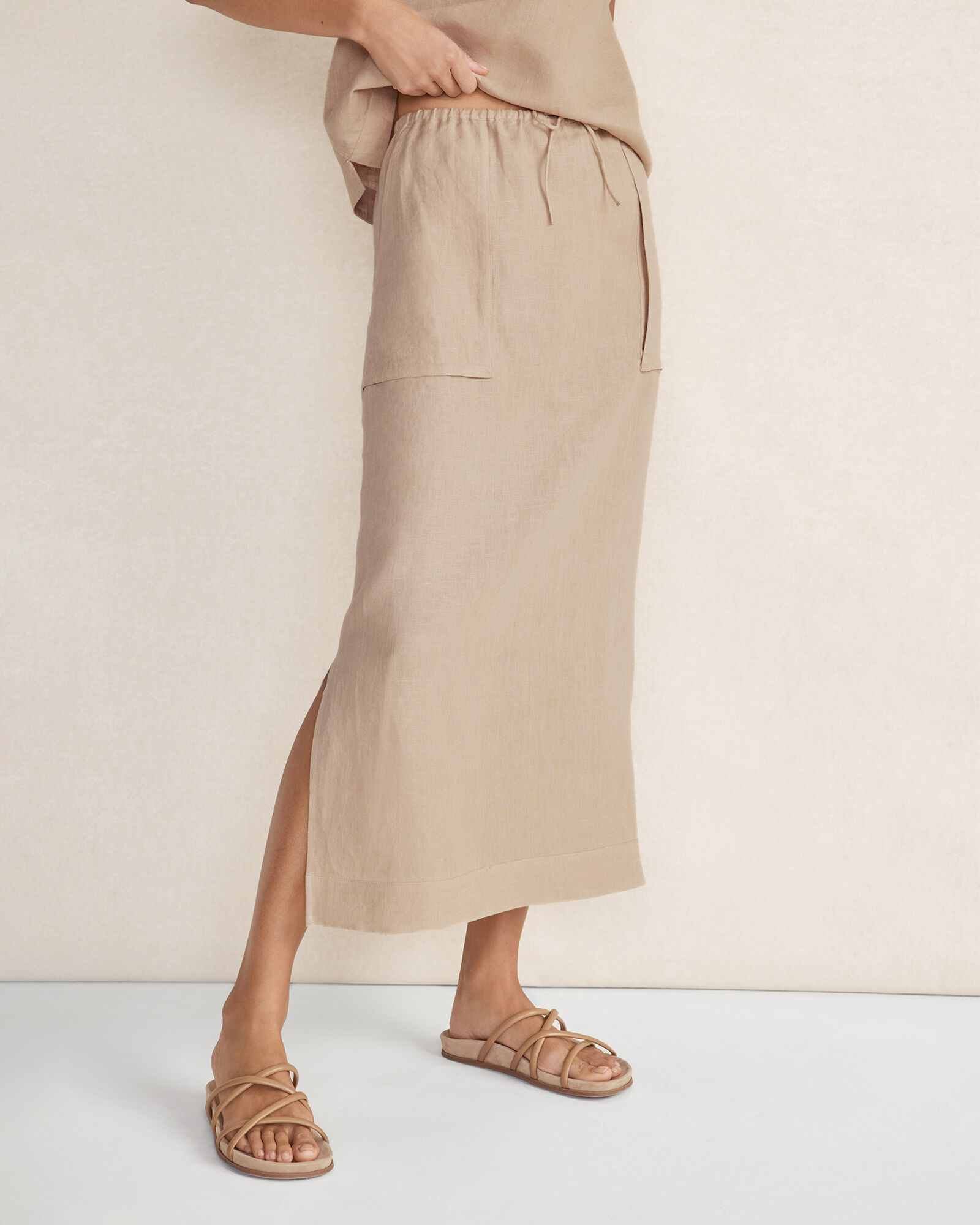 Linen cargo skirt sale