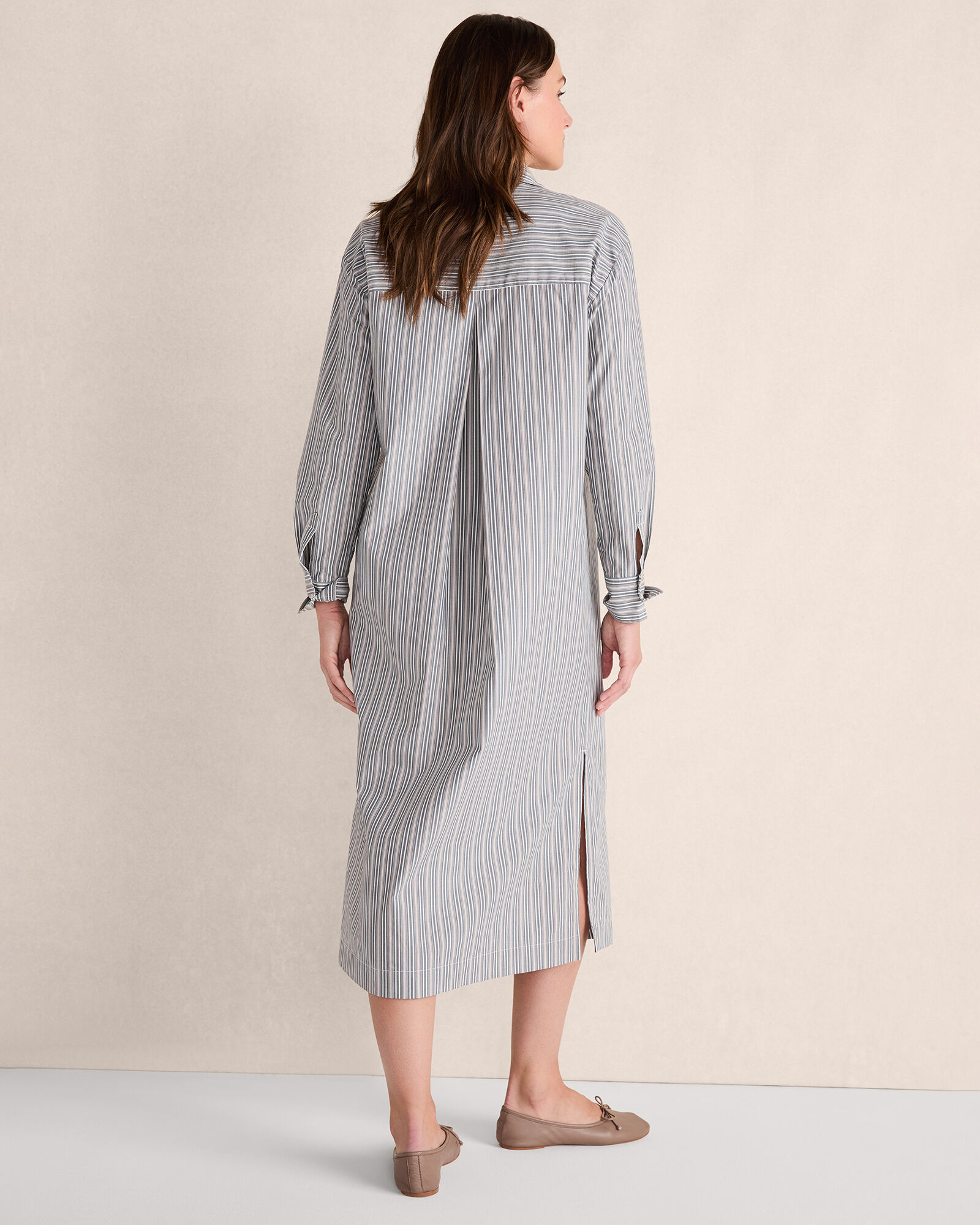 Organic Cotton Poplin Buttondown Midi Dress
