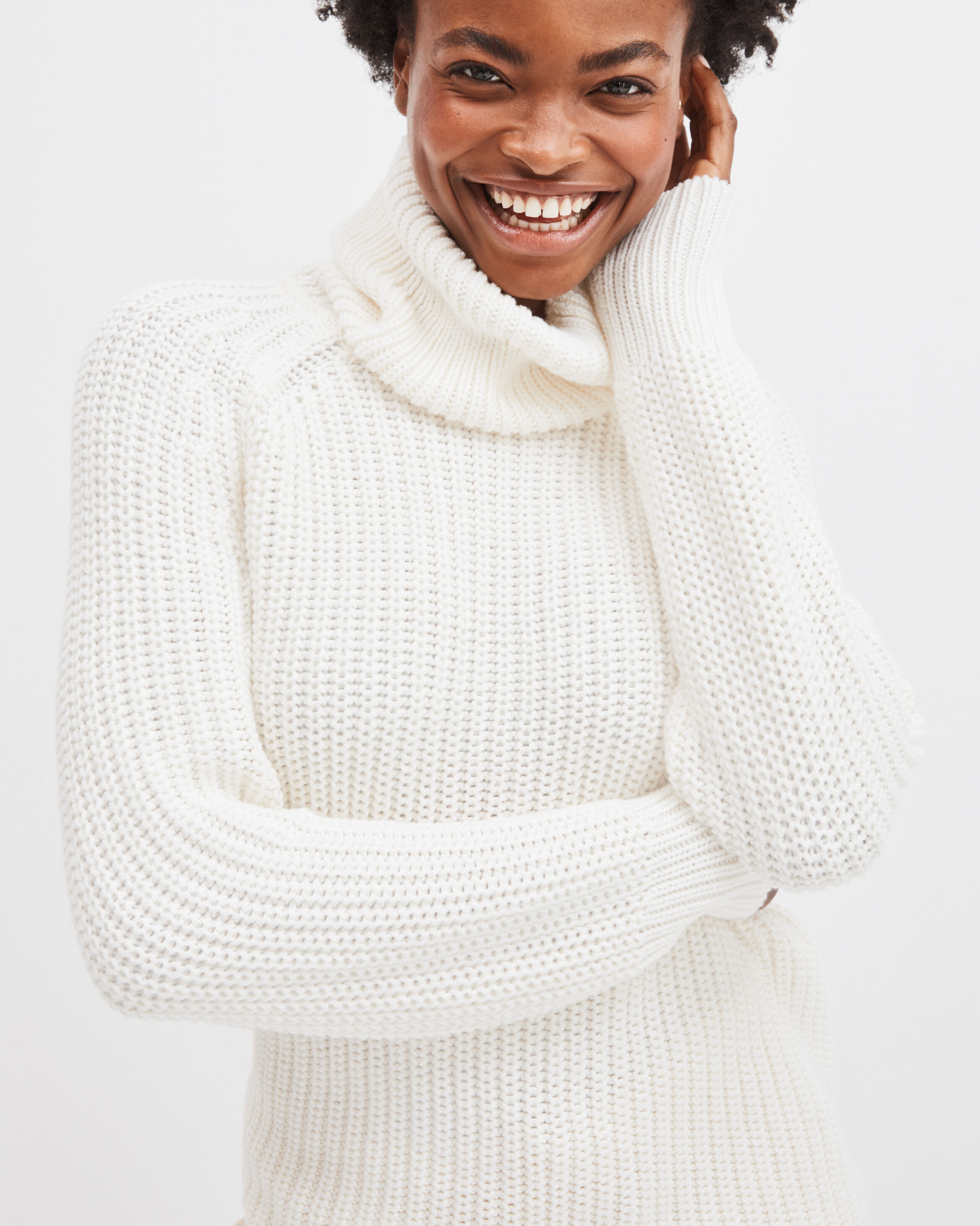Shaker Knit Funnel Neck Sweater | Haven Well Within