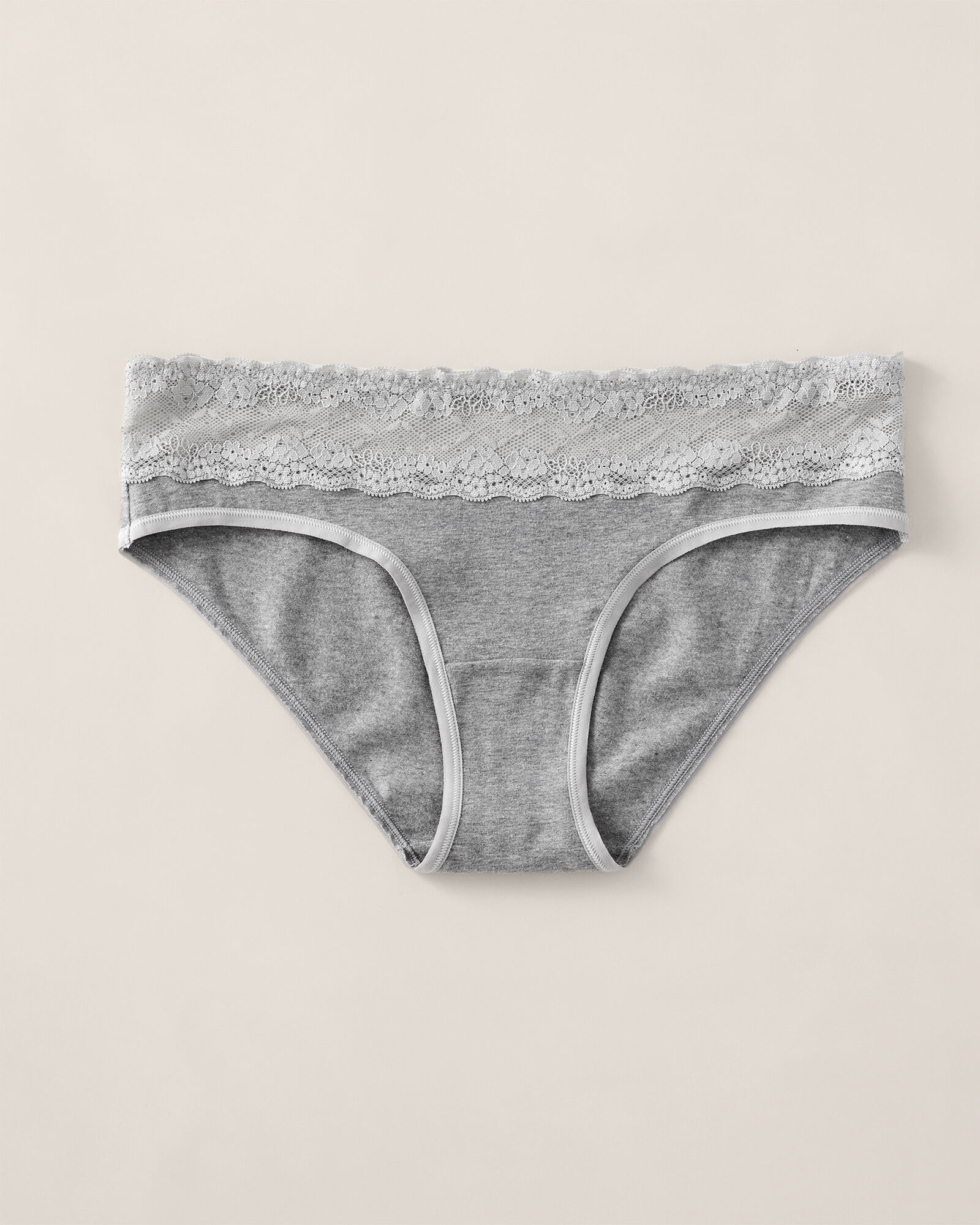 Cotton Bikini with Lace Waist